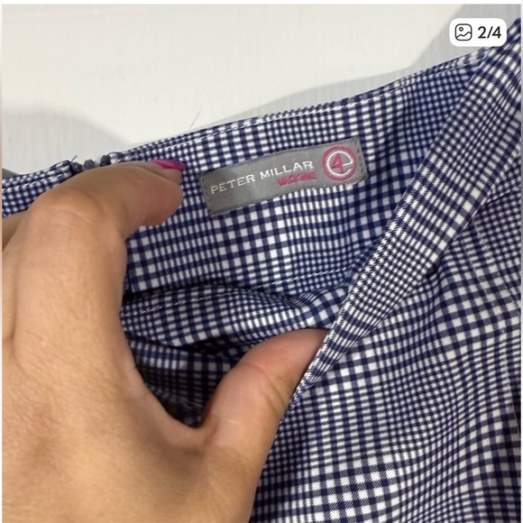 Peter Millar Blue Plaid Mini Skirt - Picture 2 of 4